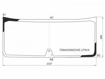 14 299 р. Стекло лобовое (Датчик дождя) Renault T-Series 13- XYG 7294AGNMOWZ LFW/X  с доставкой в г. Кемерово. Увеличить фотографию 1