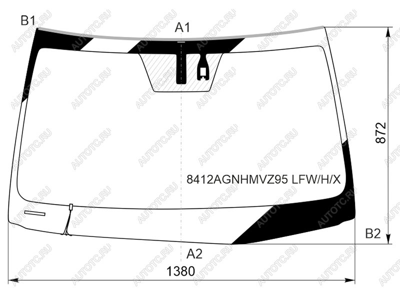 10 349 р. Стекло лобовое (Обогрев щеток Датчик дождя Молдинг) Lexus IS 16-20 XYG 8412AGNHMVZ95 LFW/H/X  с доставкой в г. Кемерово