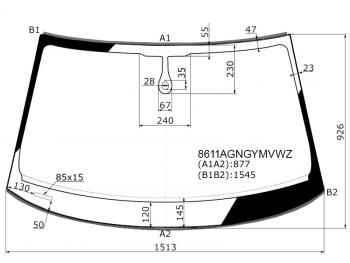 Стекло лобовое (Датчик дождя Молдинг) Audi A6 10-14  A6 allroad quattro 12-14  S6 12-14 FUYAO 8611AGNGYMVWZ