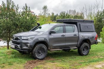271 309 р. Кунг алюминиевый с интегрированной палаткой PINGWEI для Toyota Hilux 2015+  c-0001-1  с доставкой в г. Кемерово. Увеличить фотографию 4