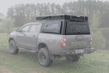 271 309 р. Кунг алюминиевый с интегрированной палаткой PINGWEI для Toyota Hilux 2015+  c-0001-1  с доставкой в г. Кемерово. Увеличить фотографию 2