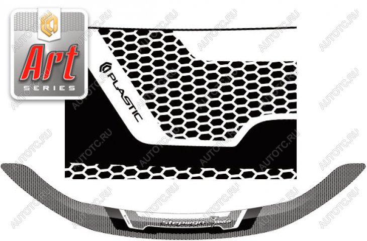 2 399 р. Дефлектор капота (рынок Японии) CA-Plastic  Honda Stepwgn Spada  RP (2017-2021) рестайлинг (Серия Art графит)  с доставкой в г. Кемерово
