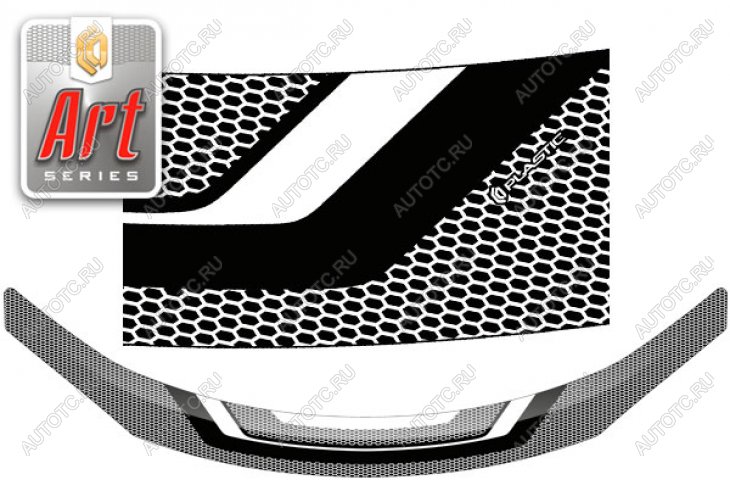 2 399 р. Дефлектор капота CA-Plastic  Toyota Avalon  4 (2016-2018) рестайлинг правый руль (Серия Art графит)  с доставкой в г. Кемерово