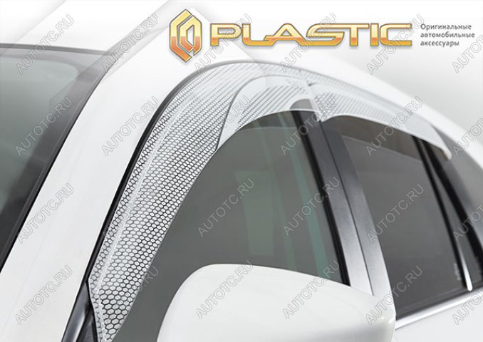 2 399 р. Дефлектор окон CA-Plastic  Toyota Yaris Cross  XP210 (2020-2023) дорестайлинг (Серия Art белая)  с доставкой в г. Кемерово
