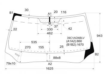 6 399 р. Стекло лобовое Honda Pilot 08-15 FUYAO 39C1AGNBLV  с доставкой в г. Кемерово. Увеличить фотографию 1