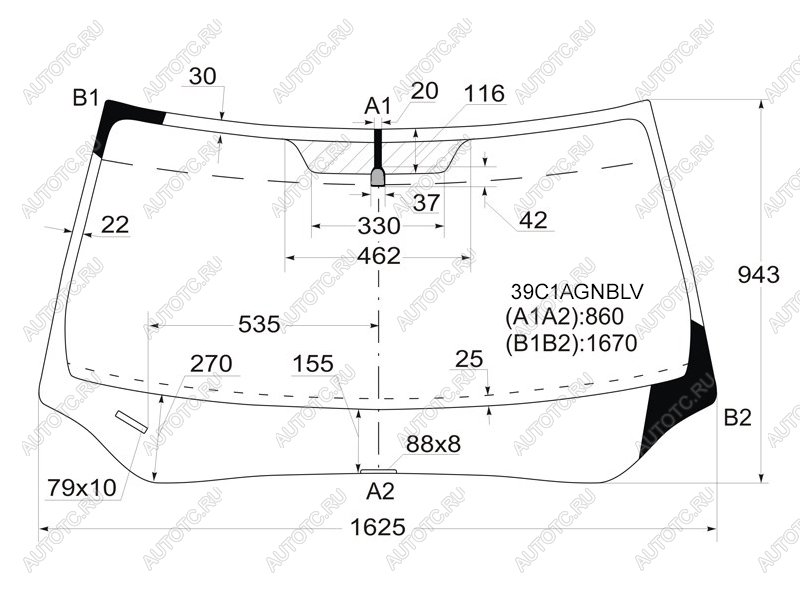 6 399 р. Стекло лобовое Honda Pilot 08-15 FUYAO 39C1AGNBLV  с доставкой в г. Кемерово