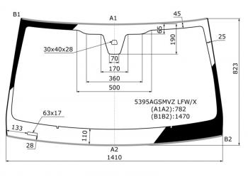 Стекло лобовое (Датчик дождя Молдинг 2D CPE) Mercedes-Benz C-Class 18-21 XYG 5395AGSMVZ LFW/X