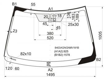 Стекло лобовое (Датчик дождя Молдинг) Toyota Camry (XV50) 11-18  Camry UAEUSA 11-17 FUYAO 8403AGNGNMVW1B