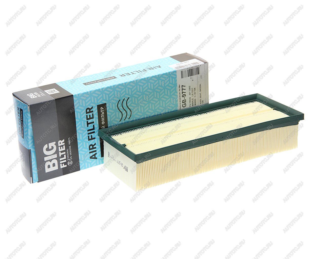 529 р. Фильтр воздушный VW Caddy 3,Golf 5,Passat B6,Touran (TDI) AUDI A3 (03-) BIG FILTER BIG FILTER gb-9777 BIG FILTER gb-9777  с доставкой в г. Кемерово