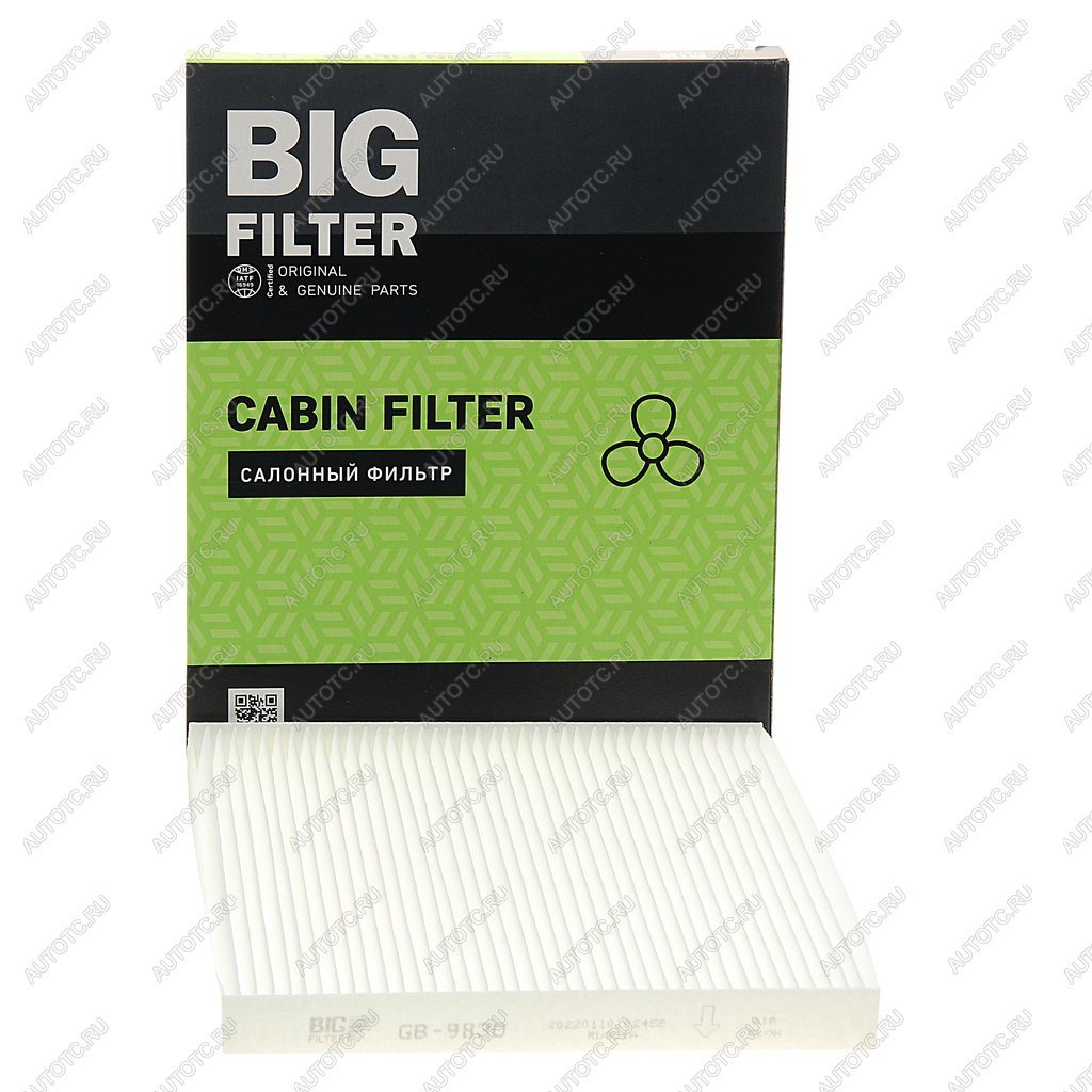 329 р. Фильтр воздушный салона TOYOTA Avensis (03-),Corolla (02-),Rav 4 BIG-FILTER BIG FILTER gb-9830 BIG FILTER gb-9830  с доставкой в г. Кемерово