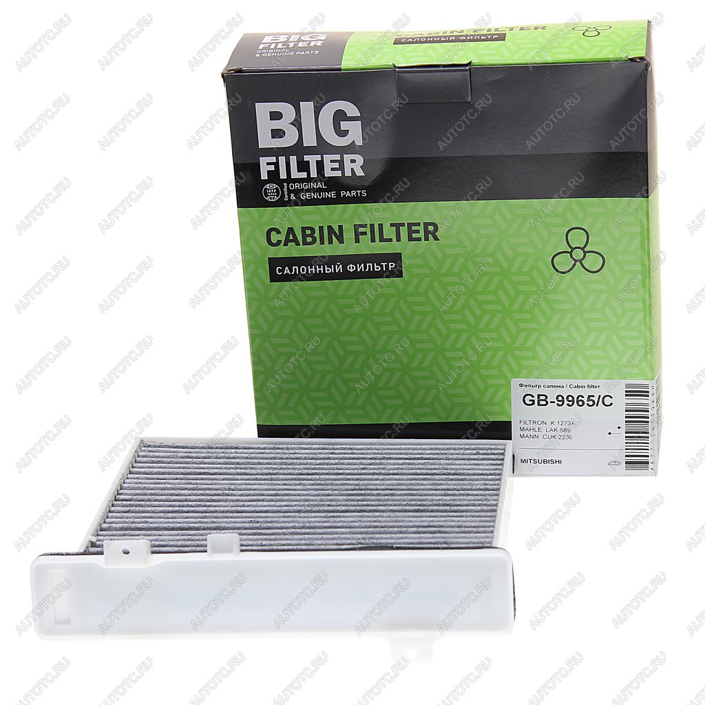 959 р. Фильтр воздушный салона MITSUBISHI Pajero угольный BIG FILTER BIG FILTER gb-9965c  с доставкой в г. Кемерово
