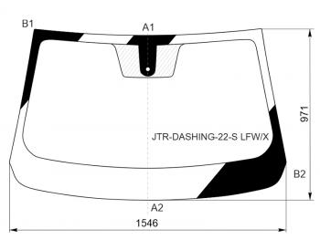 Стекло лобовое (датчик дождя) XYG Jetour Dashing (2022-2025) (зеленое)