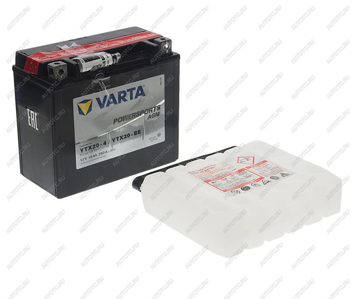 9 649 р. Аккумулятор VARTA MOTO AGM 18Ач VARTA 6ст18 518 902 026 (ytx20-4(bs))  с доставкой в г. Кемерово