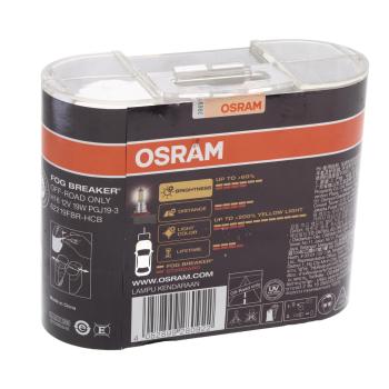 3 599 р. Лампа 12V H16 19W PGJ19-3 2600К евробокс (2шт.) Fog Breaker OSRAM OSRAM 62219fbr-hcb  с доставкой в г. Кемерово. Увеличить фотографию 2