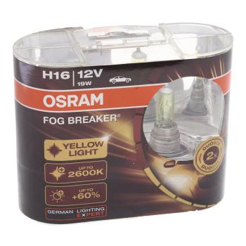 3 599 р. Лампа 12V H16 19W PGJ19-3 2600К евробокс (2шт.) Fog Breaker OSRAM OSRAM 62219fbr-hcb  с доставкой в г. Кемерово. Увеличить фотографию 1