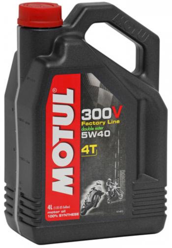8 449 р. Масло моторное для 4-х тактных двигателей 300V 4T FACTORY LINE 5W40 синт.4л MOTUL MOTUL 104115  с доставкой в г. Кемерово. Увеличить фотографию 1