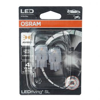 2 289 р. Лампа светодиодная 12V W21W5W W3x16q блистер (2шт.) LEDriving SL Yellow OSRAM OSRAM 7515dyp-02b  с доставкой в г. Кемерово. Увеличить фотографию 1