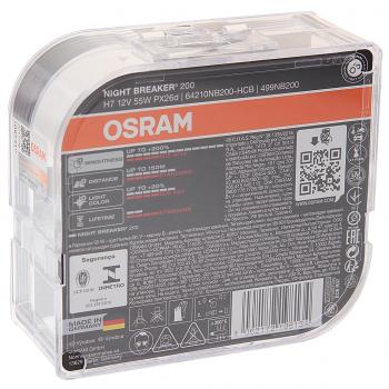 4 099 р. Лампа 12V H7 55W PX26d +200% 3700К бокс (2шт.) Night Breaker 200 OSRAM OSRAM 64210nb200-hcb  с доставкой в г. Кемерово. Увеличить фотографию 2
