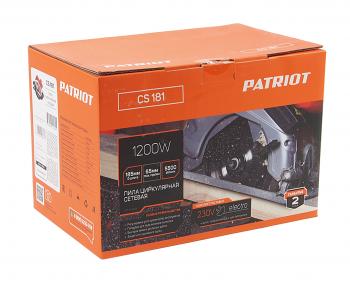 4 999 р. Пила циркулярная 1200Вт 185мм 5500обмин. PATRIOT PATRIOT cs 181  с доставкой в г. Кемерово. Увеличить фотографию 6