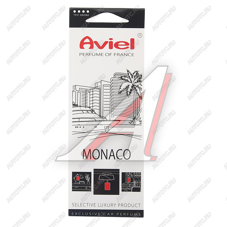 295 р. Ароматизатор подвесной картонный (Monaco) Perfume of France AVIEL AVIEL 31907  с доставкой в г. Кемерово