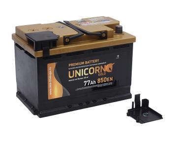 11 699 р. Аккумулятор UNICORN Gold 77Ач обратная полярность UNICORN 6ст77(0)  с доставкой в г. Кемерово. Увеличить фотографию 2