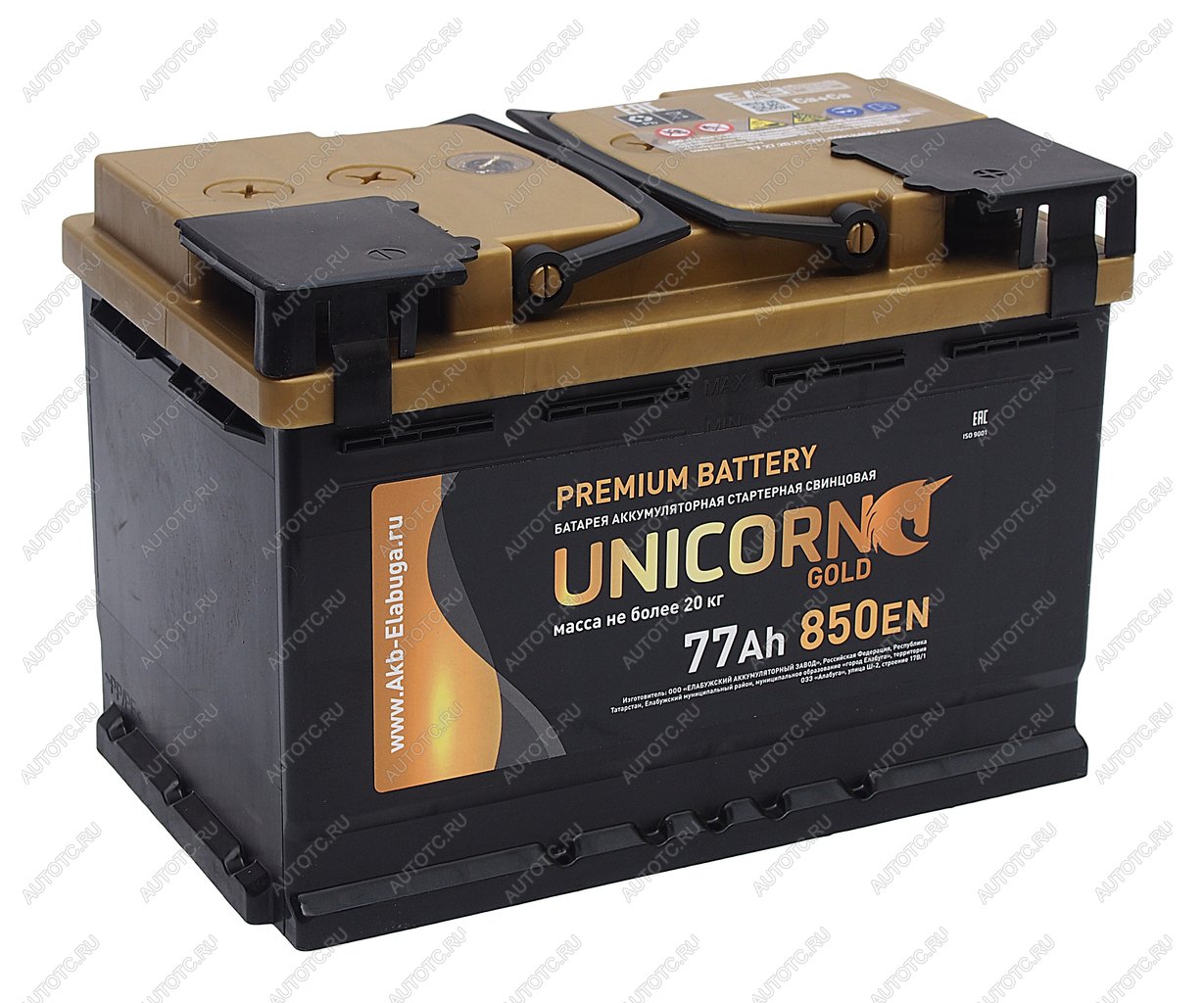 11 699 р. Аккумулятор UNICORN Gold 77Ач обратная полярность UNICORN 6ст77(0)  с доставкой в г. Кемерово