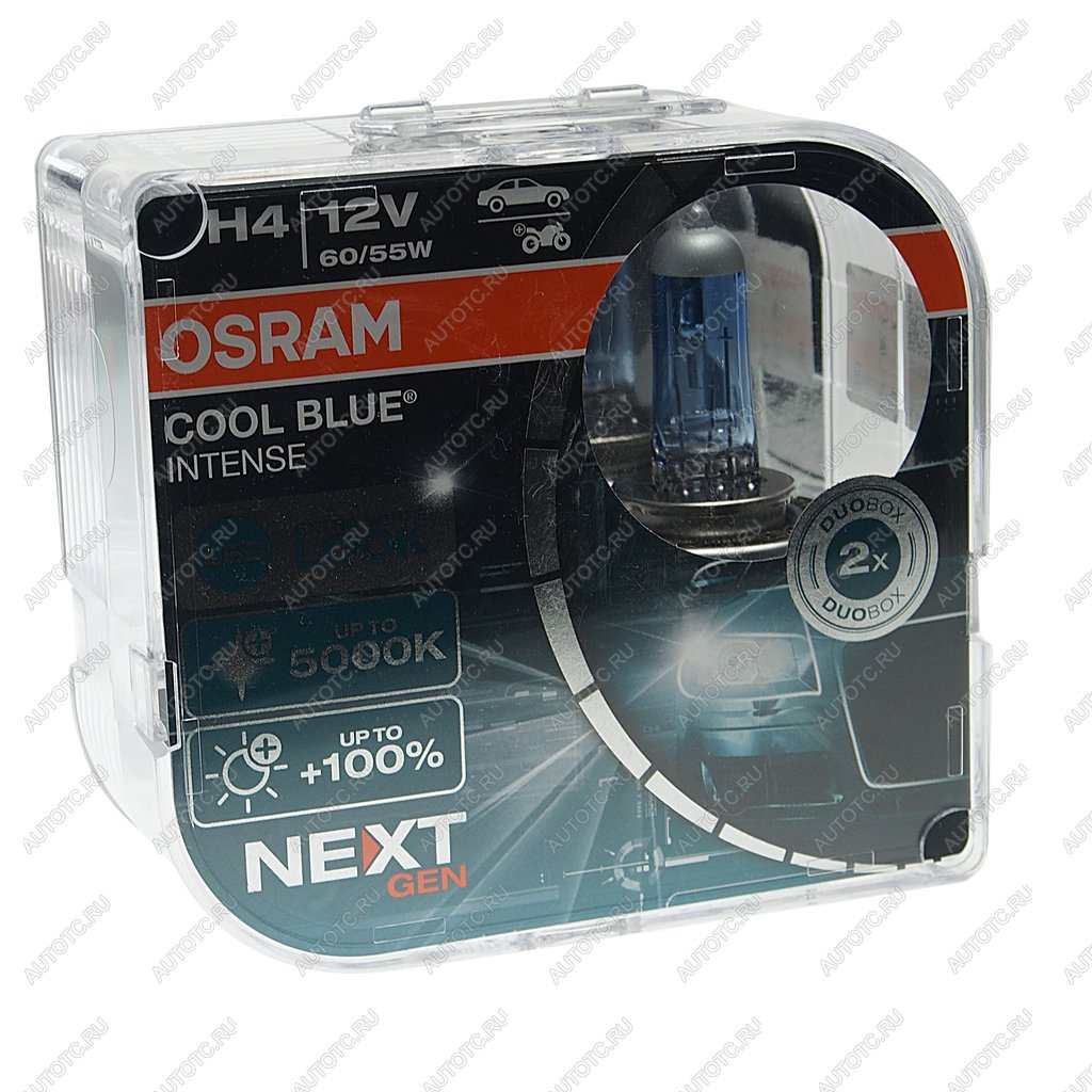 1 599 р. Лампа 12V H4 6055W P43t-38 +100% 5000K евробокс (2шт.) Cool Blue Intense NextGen OSRAM OSRAM 64193cbn-hcb  с доставкой в г. Кемерово