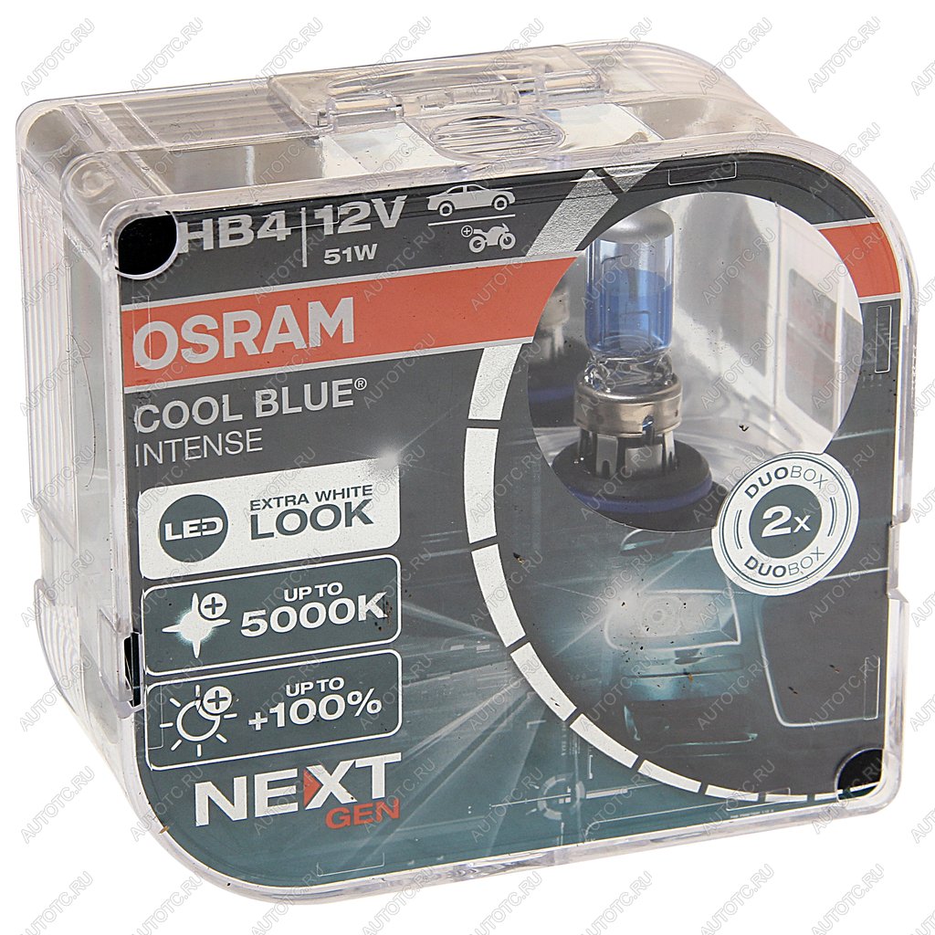2 699 р. Лампа 12V HB4(9006) 51W P22d +100% 5000K евробокс (2шт.) Cool Blue Intense NextGen OSRAM OSRAM 9006cbn-hcb  с доставкой в г. Кемерово
