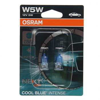 669 р. Лампа 12V W5W T10 W2.1x9.5d 4000K блистер (2шт.) Cool Blue Intense NextGen OSRAM OSRAM 2825cbn-02b  с доставкой в г. Кемерово. Увеличить фотографию 1
