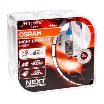 2 279 р. Лампа 12V H1 55W P14.5s +150% 3500K бокс (2шт.) Night Breaker Laser OSRAM OSRAM 64150nl-hcb  с доставкой в г. Кемерово. Увеличить фотографию 1