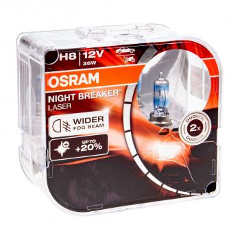4 999 р. Лампа 12V H8 35W PGJ19-1 +150% 3900K бокс (2шт.) Night Breaker Laser OSRAM OSRAM 64212nl-hcb  с доставкой в г. Кемерово. Увеличить фотографию 1