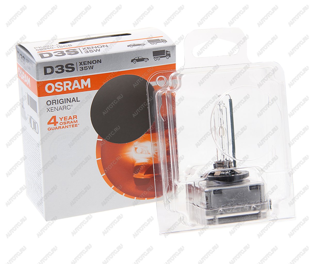 7 199 р. Лампа ксеноновая D3S 35W P32d-5 4300K 42V 3200лм блистер (1шт.) OSRAM OSRAM 66340-1scb  с доставкой в г. Кемерово