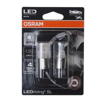 1 899 р. Лампа светодиодная 12V P21W BA15s 6000K блистер (2шт.) LEDriving SL OSRAM OSRAM 7506dwp-02b  с доставкой в г. Кемерово. Увеличить фотографию 1