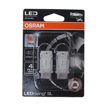 1 899 р. Лампа светодиодная 12V P277W W2.5х16q блистер (2шт.) LEDriving SL Red OSRAM OSRAM 3157drp-02b  с доставкой в г. Кемерово. Увеличить фотографию 1