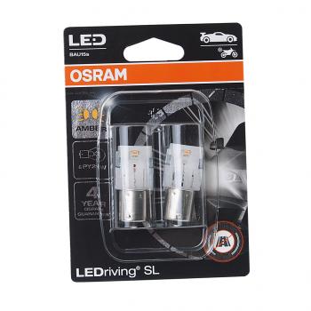 1 979 р. Лампа светодиодная 12V PY21W BAU15s блистер (2шт.) LEDriving SL Yellow OSRAM OSRAM 7507dyp-02b  с доставкой в г. Кемерово. Увеличить фотографию 1
