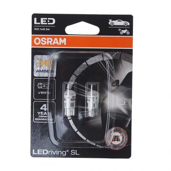 1 199 р. Лампа светодиодная 12V W5W T10 W2.1x9.5d блистер (2шт.) LEDriving SL Yellow OSRAM OSRAM 2827dyp-02b  с доставкой в г. Кемерово. Увеличить фотографию 1