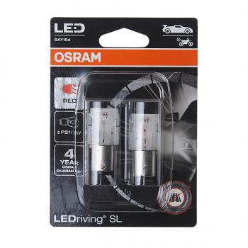 1 799 р. Лампа светодиодная 12V P215W BAY15d блистер (2шт.) LEDriving SL Red OSRAM OSRAM 7528drp-02b  с доставкой в г. Кемерово. Увеличить фотографию 1