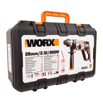 14 249 р. Перфоратор 800Вт 2.5Дж (кейс) WORX WORX wx339  с доставкой в г. Кемерово. Увеличить фотографию 8