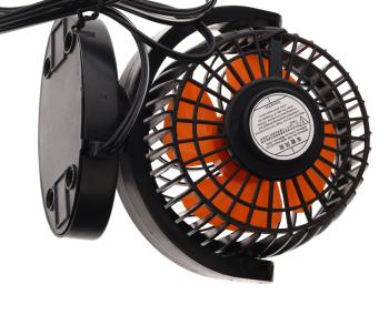 559 р. Вентилятор в салон 12V на платфоре черно-оранжевый ROWGO ROWGO rg-1228  с доставкой в г. Кемерово. Увеличить фотографию 3