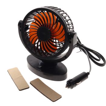 559 р. Вентилятор в салон 12V на платфоре черно-оранжевый ROWGO ROWGO rg-1228  с доставкой в г. Кемерово. Увеличить фотографию 1
