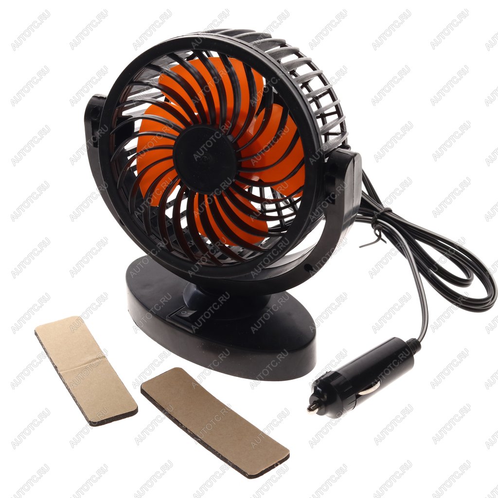 559 р. Вентилятор в салон 12V на платфоре черно-оранжевый ROWGO ROWGO rg-1228  с доставкой в г. Кемерово