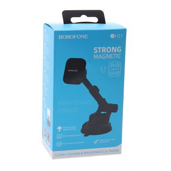 489 р. Держатель телефона универсальный магнитный черный BOROFONE BOROFONE bh21 black  с доставкой в г. Кемерово. Увеличить фотографию 4