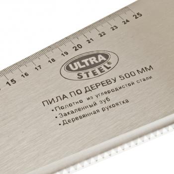 339 р. Ножовка по дереву 500мм с деревянной ручкой ULTRA STEEL  tf-50024a  с доставкой в г. Кемерово. Увеличить фотографию 3