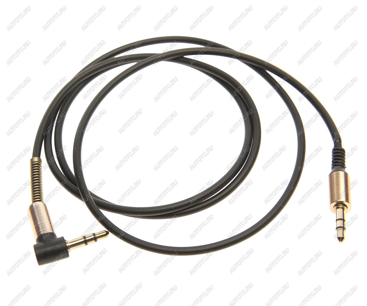 138 р. Кабель jack 3.5 0.9м AUX черный в оплетке угловой NO NAME rh-wt62  с доставкой в г. Кемерово
