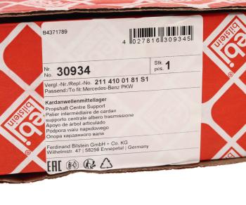 3 699 р. Подшипник подвесной MERCEDES E (W210,W211),S (W220) вала карданного FEBI FEBI 30934  с доставкой в г. Кемерово. Увеличить фотографию 4