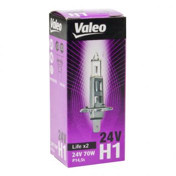 245 р. Лампа 24V H1 70W P14.5s(1шт.) Life x2 VALEO VALEO 032932  с доставкой в г. Кемерово. Увеличить фотографию 2