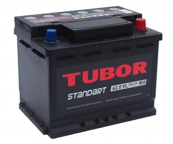 Аккумулятор TUBOR Standart 62Ач обратная полярность TUBOR 6ст62(0)