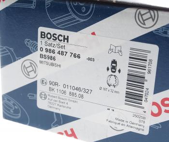 2 899 р. Колодки тормозные задние барабанные (4шт.) BOSCH CITROEN C4 B7 хэтчбэк 5 дв. (2011-2018)  с доставкой в г. Кемерово. Увеличить фотографию 4