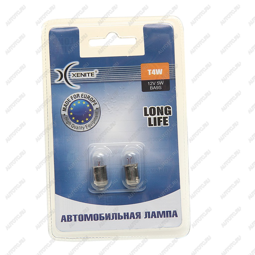 71 р. Лампа 12V T4W BA9s 3200К блистер (2шт.) Long Life XENITE XENITE 1007124  с доставкой в г. Кемерово