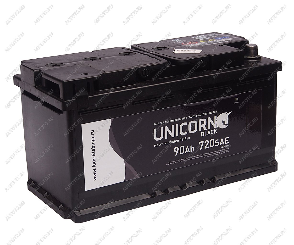 6 999 р. Аккумулятор UNICORN Black 90Ач обратная полярность UNICORN 6ст90(0)  с доставкой в г. Кемерово